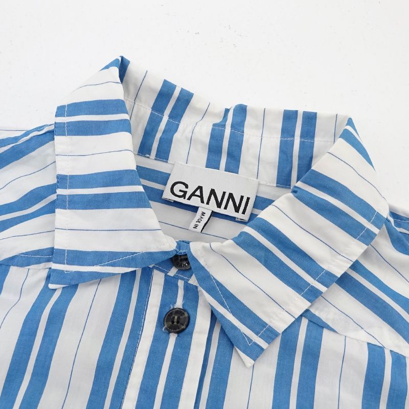 三重店】GANNI｜ガニー アシンメトリー ストライプシャツ 12-158-10-060649 サイズ:34【110-A910】 - メルカリ