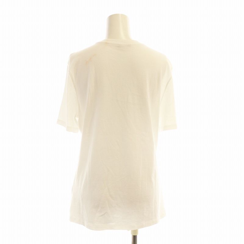 ヴェルサーチ ヴェルサーチェ VERSACE Tシャツ カットソー 半袖 プリント ロゴ メデューサ 安全ピン 38 XS 白 ホワイト A83849 ヴェルサーチ ヴェルサーチェ VERSACE Tシャツ カットソー 半袖