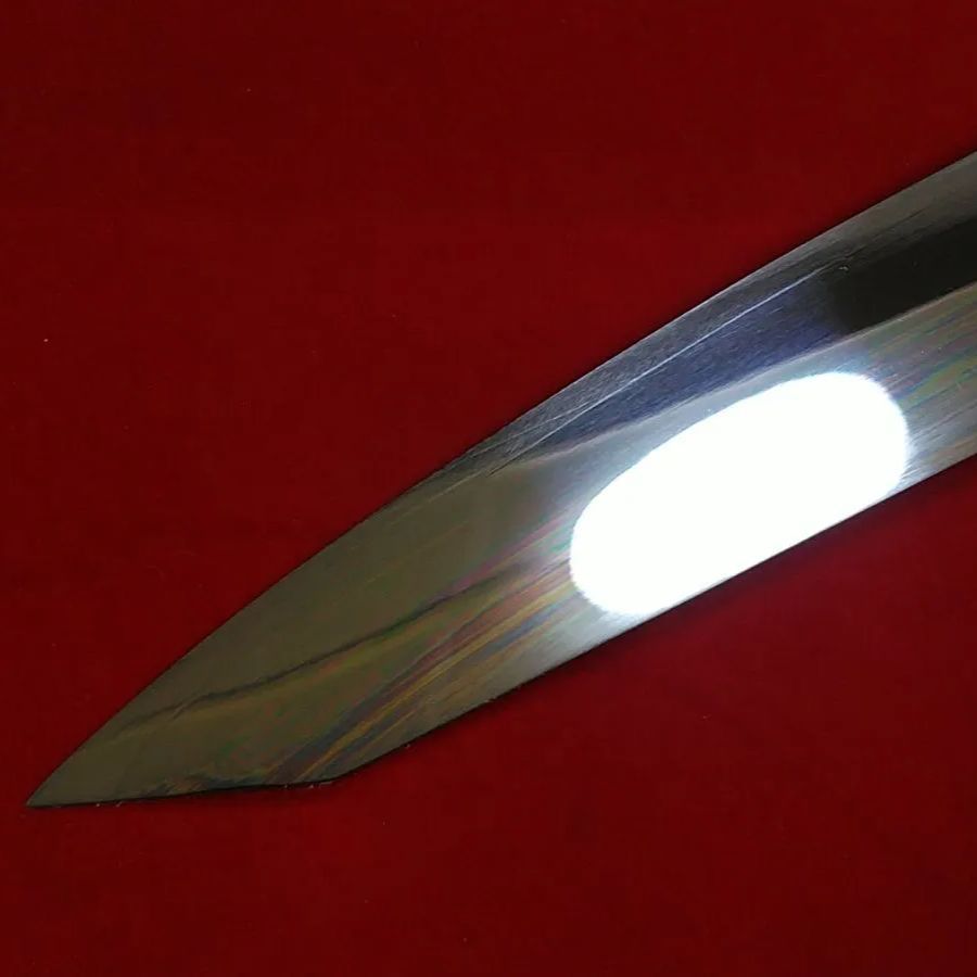  堺業務用刃物メーカー直売 八寸五分切付型和牛刀 両鏡面 黒檀上下白水牛柄 洋菓子型 パン型 製菓 製パン用品