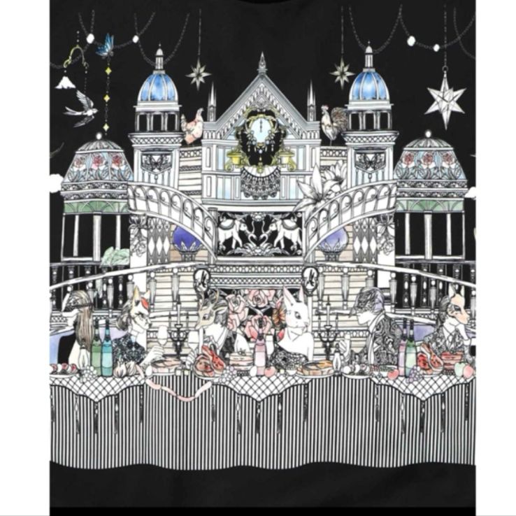 クラシカル動物配色プルオーバー