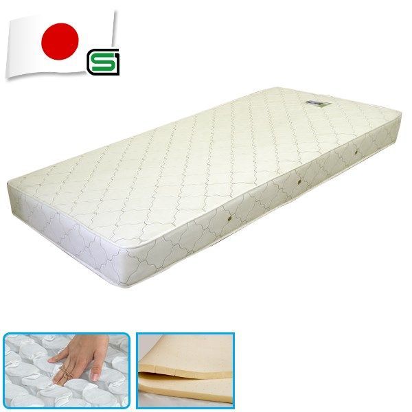 SSサイズ 国産 天然ラテックス入 ポケットコイル スプリングマットレス セミシングル SS 天然ゴム 正反発性 セミシングルサイズ ベッド ベッドマットレス 寝具 ベッド ベッド用マットレス 白 単身 ひとり暮らし ギフト おすすめ 日本産 日本製 国産