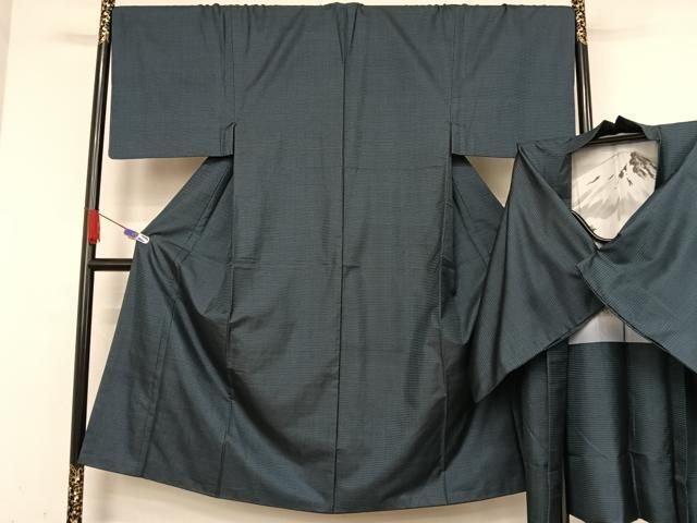 平和屋着物●男性 本場大島紬 100亀甲 総詰め アンサンブル 正絹 AABA4953np