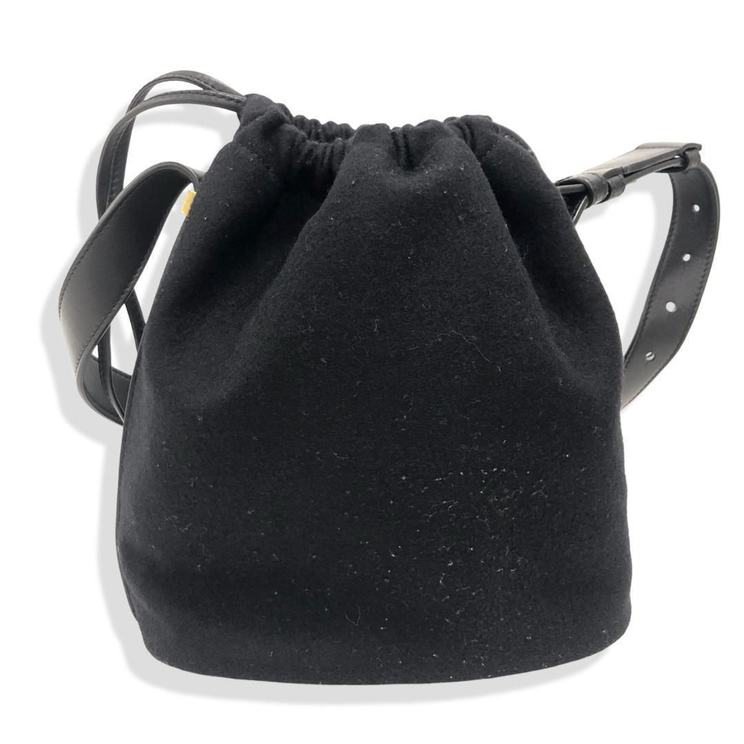 サンローランパリ フェルト×レザー リヴゴーシュ ショルダーバッグ  