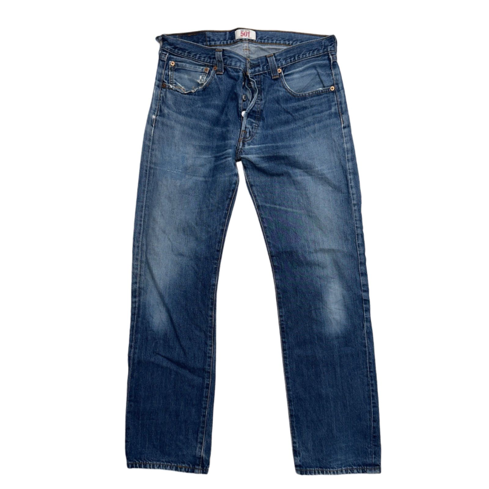 リーバイス501 Levis W33 ブルーデニム 青 ヒゲ 古着 15989 00年代 