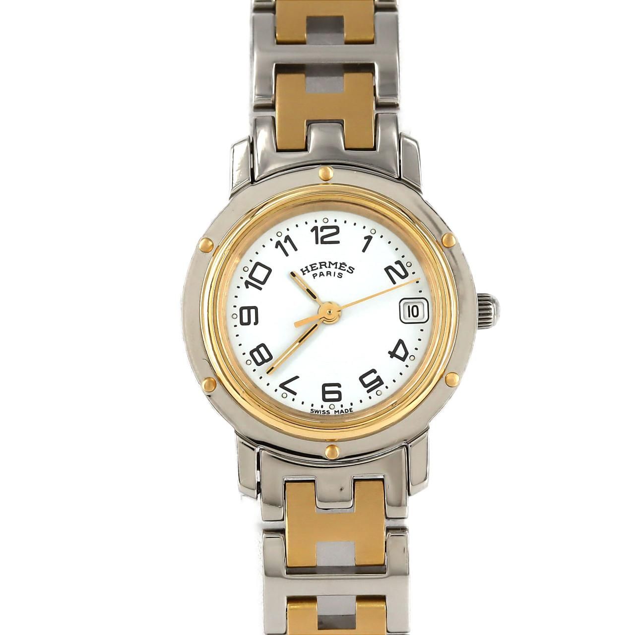 HERMES エルメス クリッパー コンビ CL4.220 SSxGP クォーツ エルメス クリッパー コンビ CL4.220 SSxGP クォーツ - メルカリ