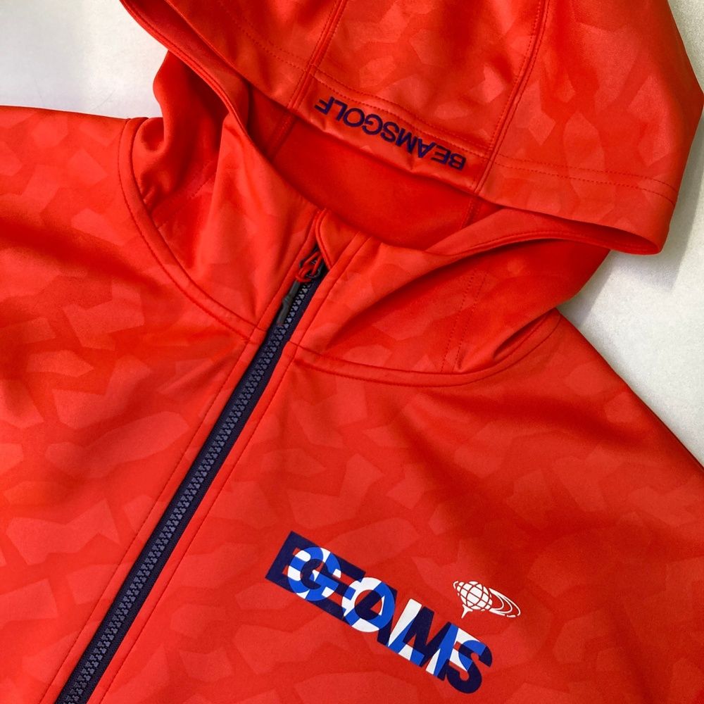 サイズ L BEAMS GOLF ビームスゴルフ スウェット ジップパーカー 総柄 オレンジ系 240101527723 ゴルフウェア メンズ ストスト LLC-HASEGAWATOSO_COM