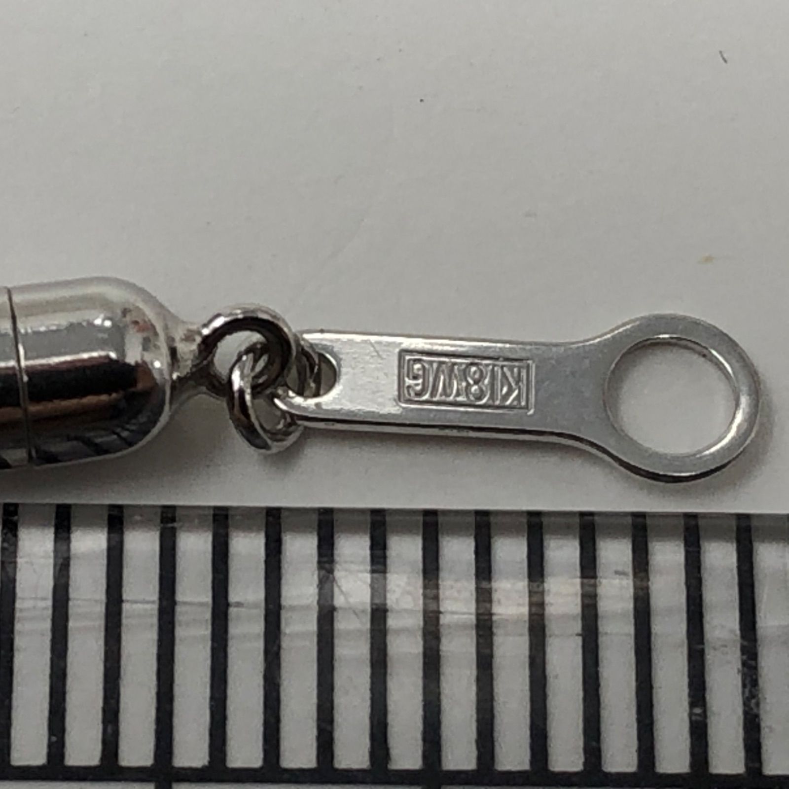 k18 AU750 18金 マグネットクラスプ ヒキワ、プレート付き  