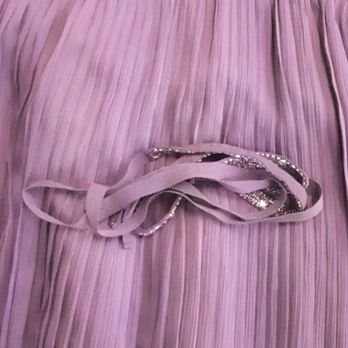 ラインストーン プリーツ