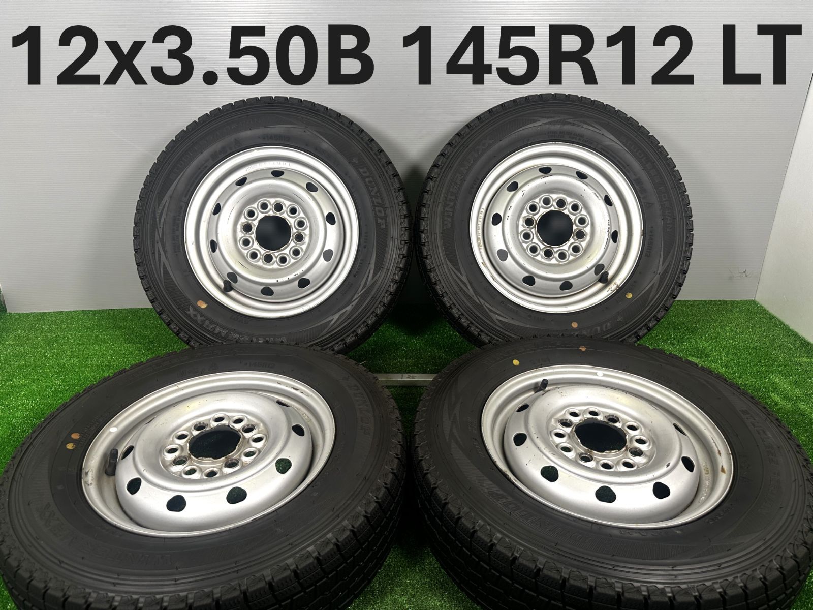12x3.50B 4穴 PCD100 145R12 6PR LT 4本 冬タイヤホイールセット スタッドレス TA228
