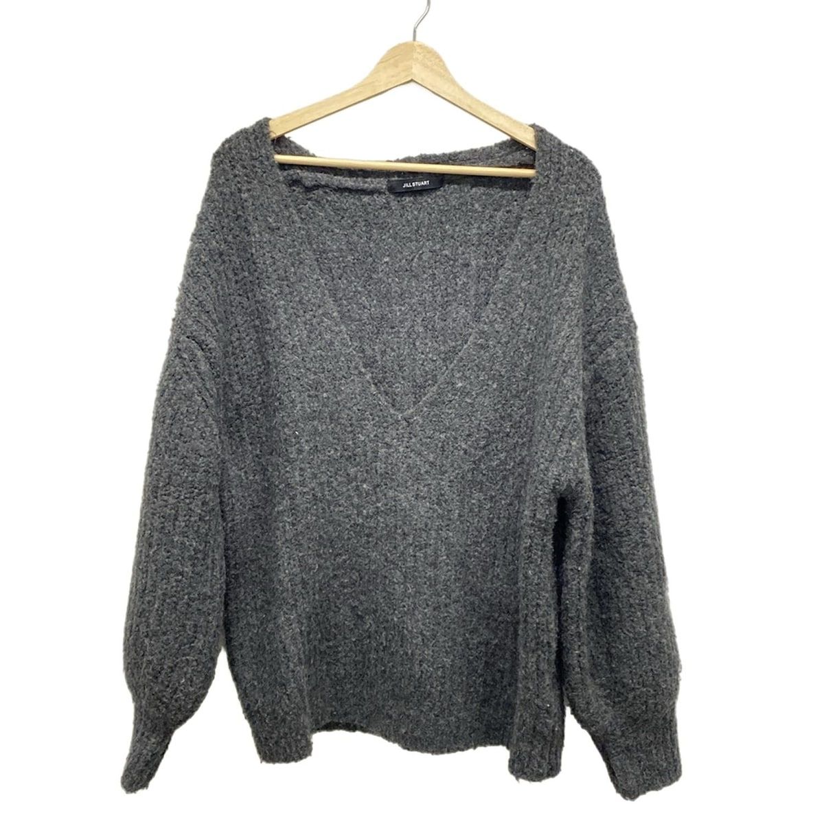 JILL STUART ジルスチュアート 長袖セーター サイズFR レディース - ダークグレー Vネック