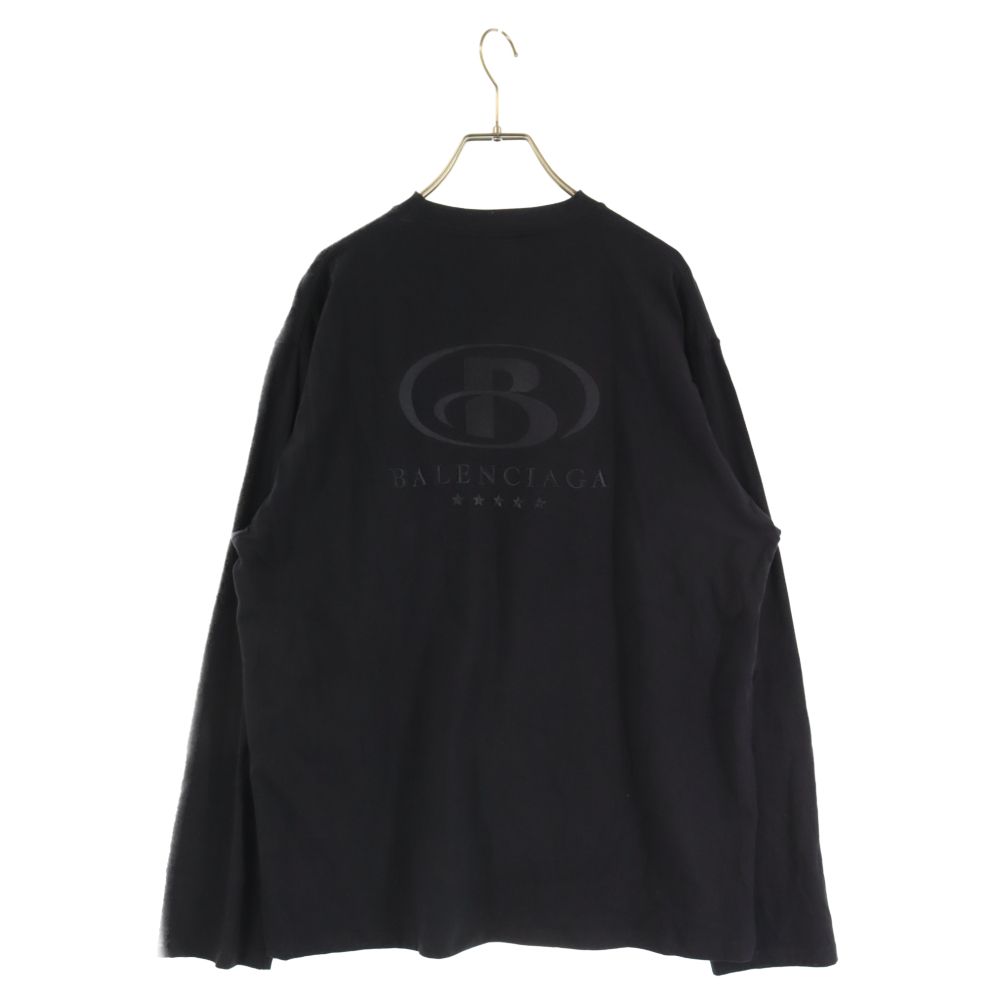BALENCIAGA ロゴ ブラック ロングスリーブ長袖 BALENCIAGA】メタル オーバーサイズ ロングスリーブ Tシャツ