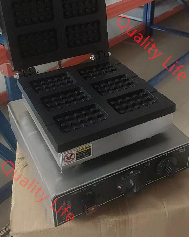 長方形 ワッフル マシン ワッフルメーカー 6個焼き 単相１0０V|業務用|厨房機器|飲食店|店舗用品
