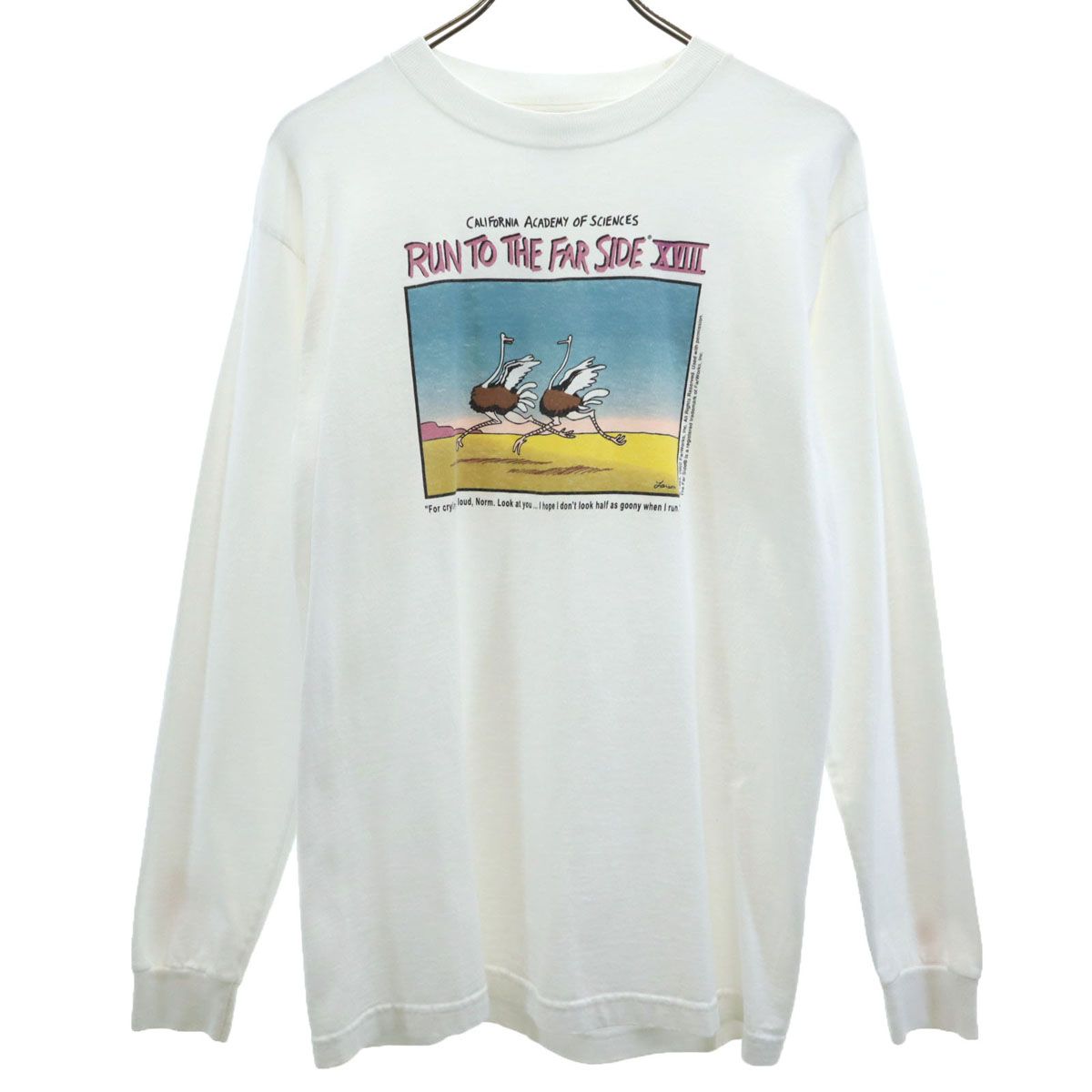 THE FAR SIDE ファーサイド 00s USA製 長袖 Tシャツ M ホワイト ロンT メンズ 古着