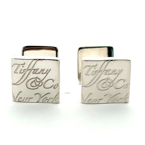 Tiffany & Co. 　ティファニーカフリンクス　　付属の箱、袋付き ティファニー カフリンクス SV925/750 箱 保存袋 | 東京銀座の