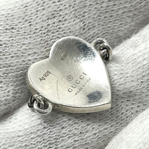 中古品 GUCCI グッチ SV925 ハートモチーフ ネックレス k_b GUCCI(グッチ) &frasl; ハートモチーフネックレス&frasl;SV925&frasl;レディース | 中古品