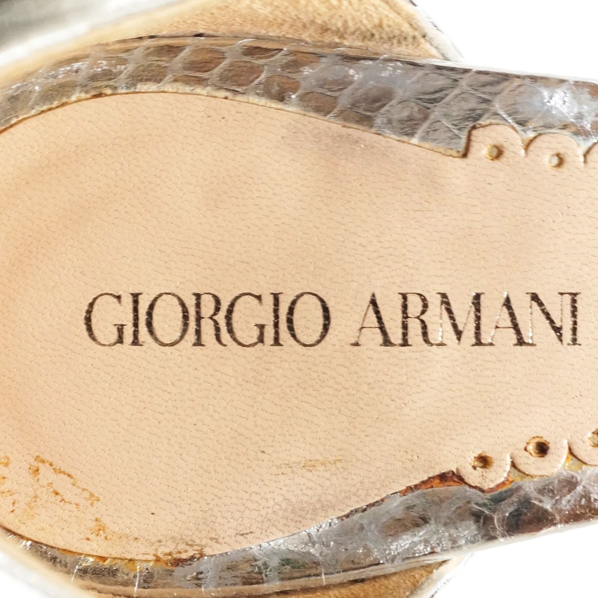 GIORGIOARMANI(ジョルジオアルマーニ) パンプス 35 1/2 レディース - シルバー レザー