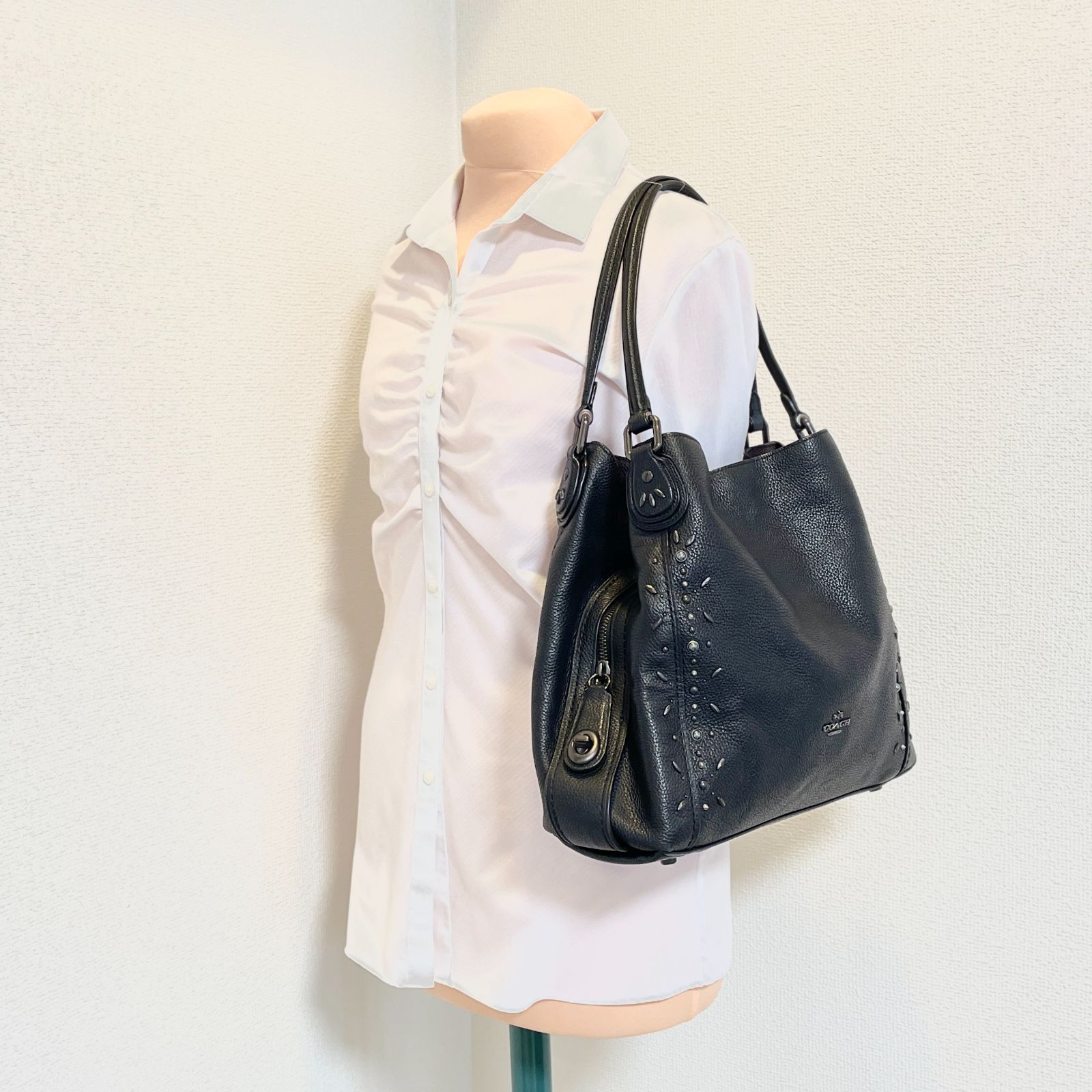 ☆美品☆ COACH コーチ 22794 ショルダーバッグ トートバッグ ブラック