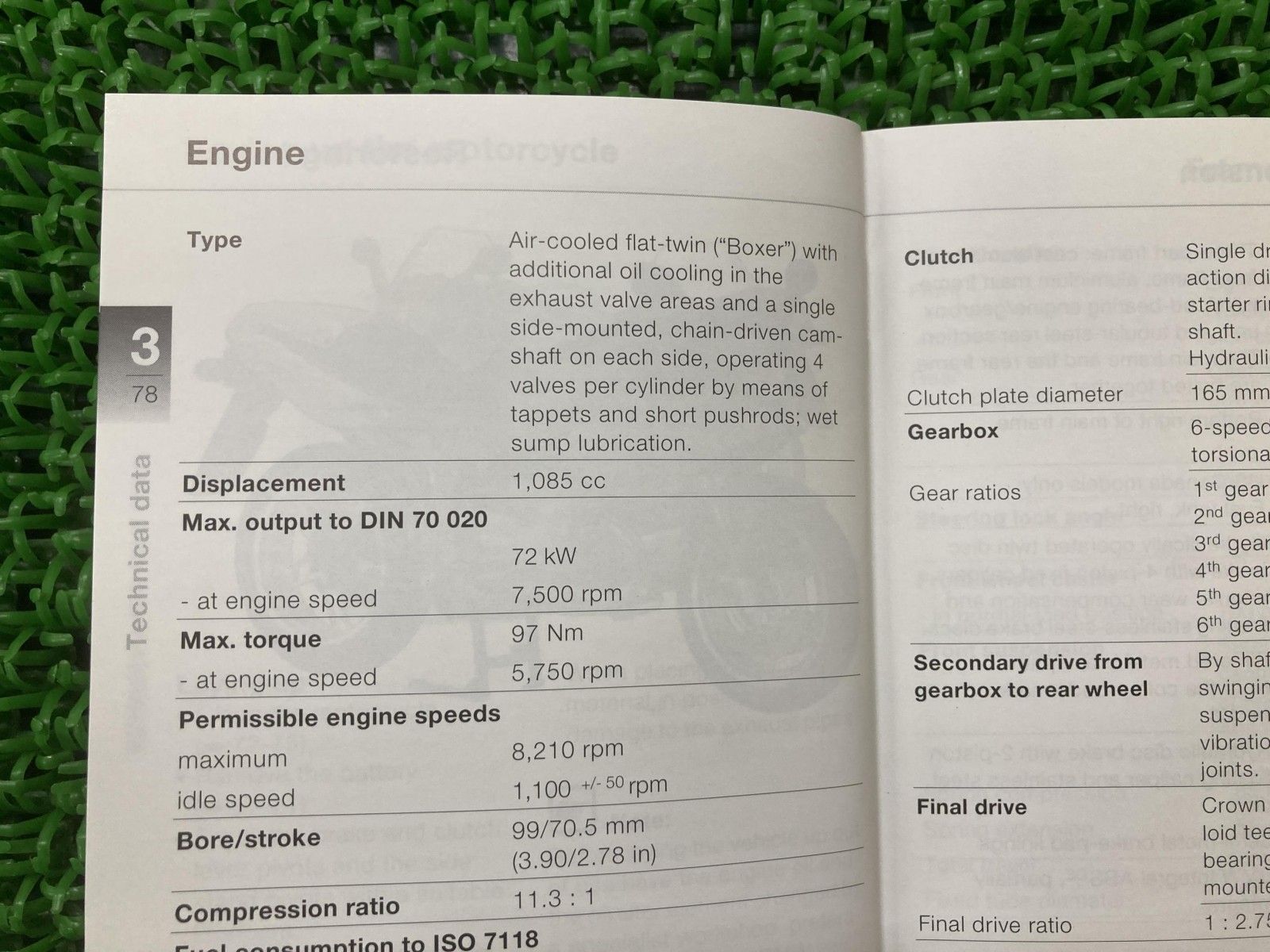 R1100S 取扱説明書 6版 BMW 正規 バイク 整備書 メンテナンス