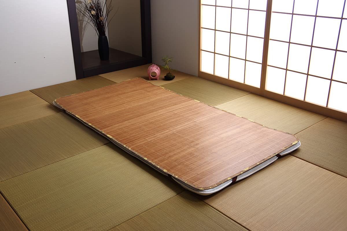 イケヒコ 丈夫でひんやり 竹シーツ ひんやり竹 敷パッド ブラウン ダブル 約140×200cm 四方ゴムバンド付き #5328550
