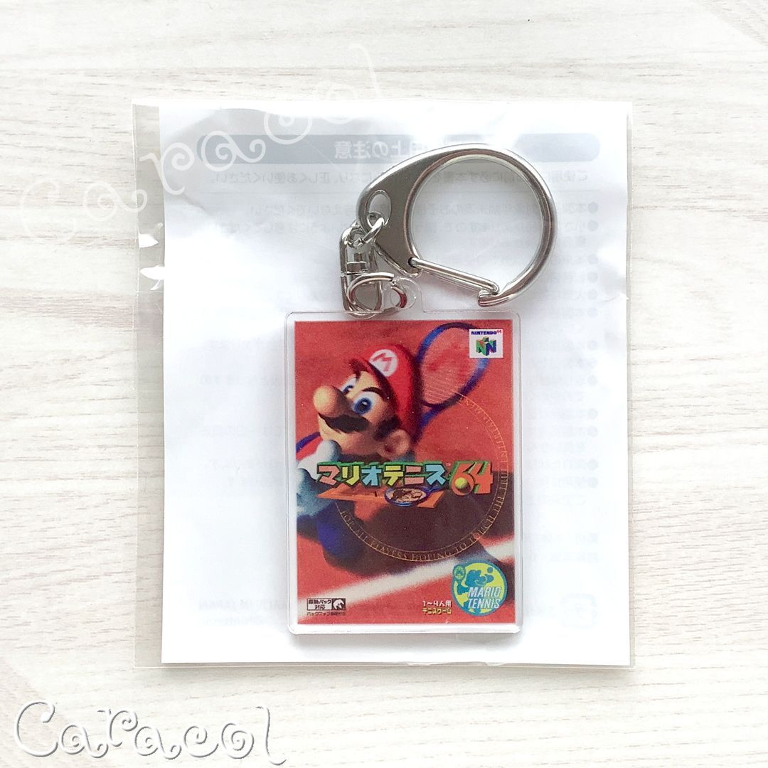 マリオテニス64 NINTENDO64 タイトル パッケージキーホルダー