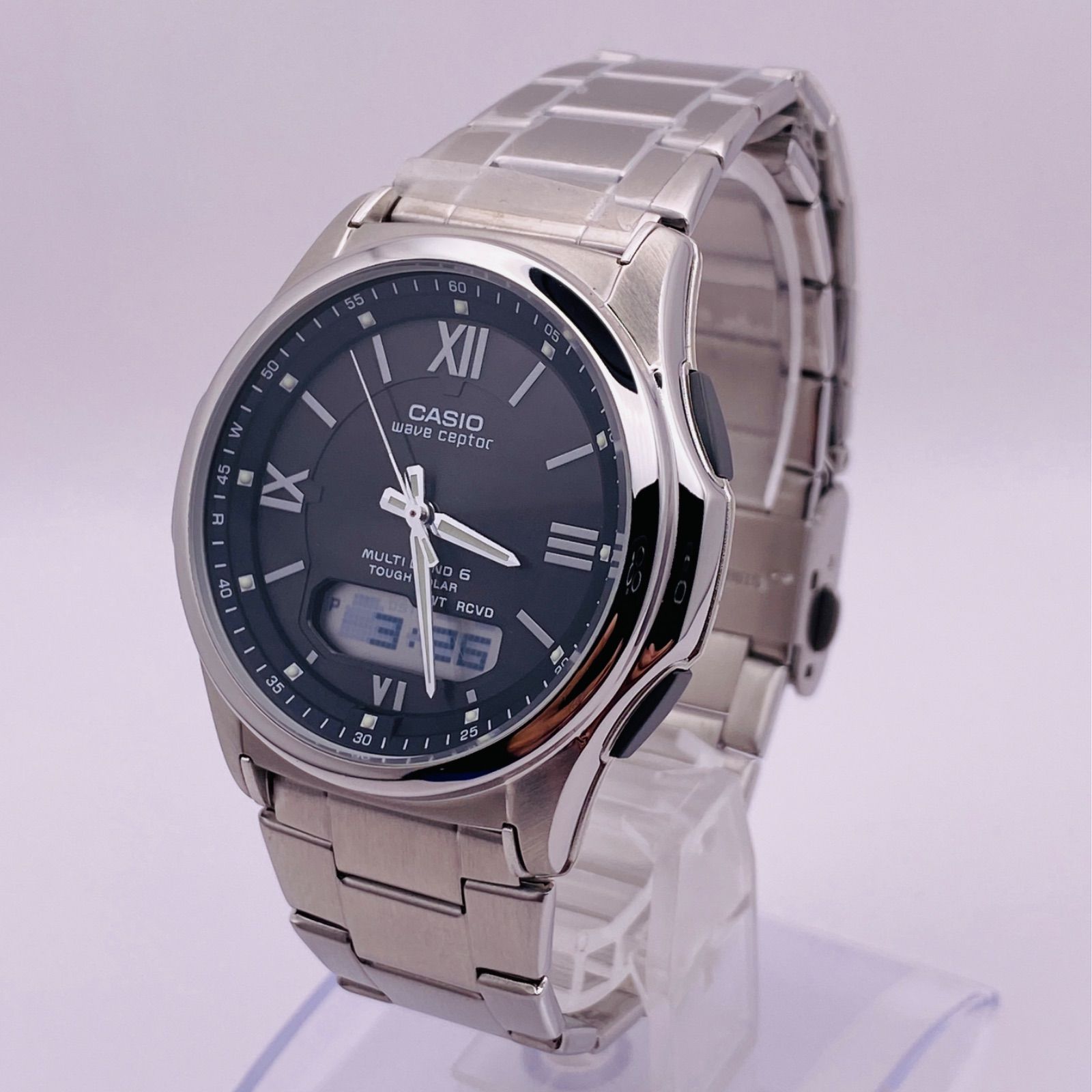 T241）未使用品 美品 稼動品 CASIO カシオ 電波ソーラー Wave Ceptor 