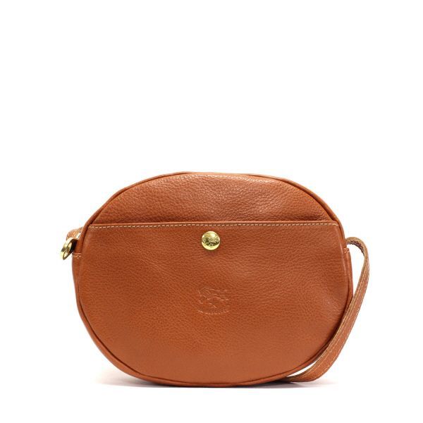 イルビゾンテ IL BISONTE  ポーチタイプ レザーショルダーバッグ【CA114 CARAMEL】 BCR242 PVX001 CA114 CARAMEL/【2022-23AW】l-bag