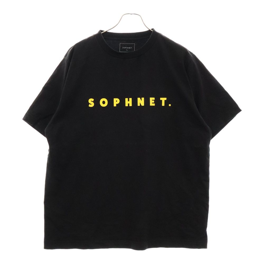 SOPHNET. (ソフネット) 22SS ロゴプリント 半袖 カットソー シャツ ブラック SOPH-220053