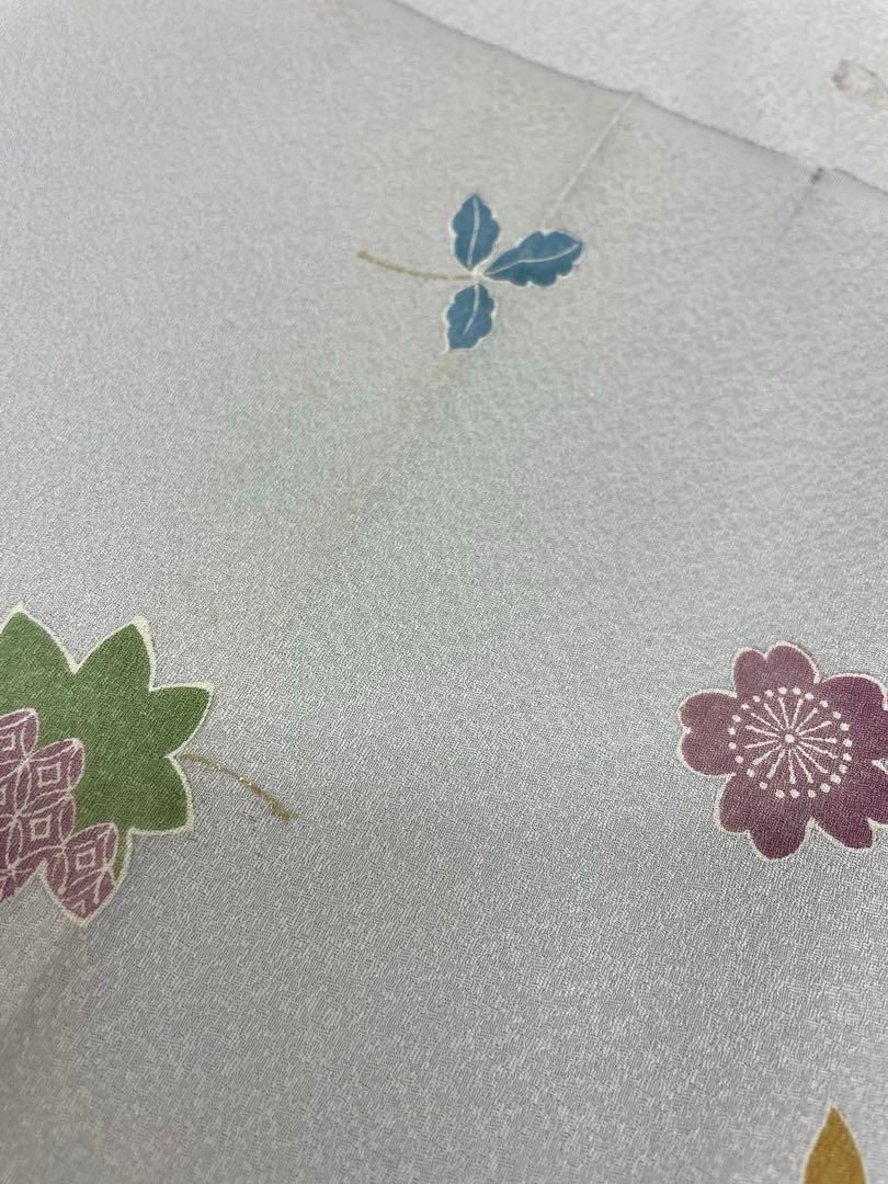 小紋 金彩 紋意匠 吹き寄せ柄 正絹 反物 - メルカリ