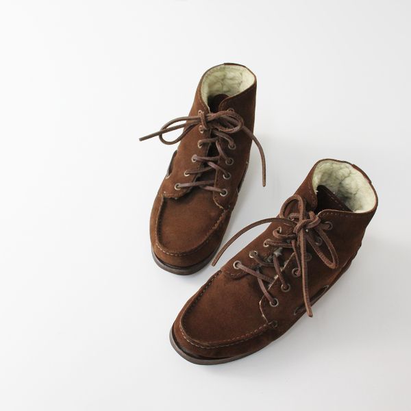 A.P.C. アーペーセー レースアップモカシンブーツ/ブラウン 約23.5cm 