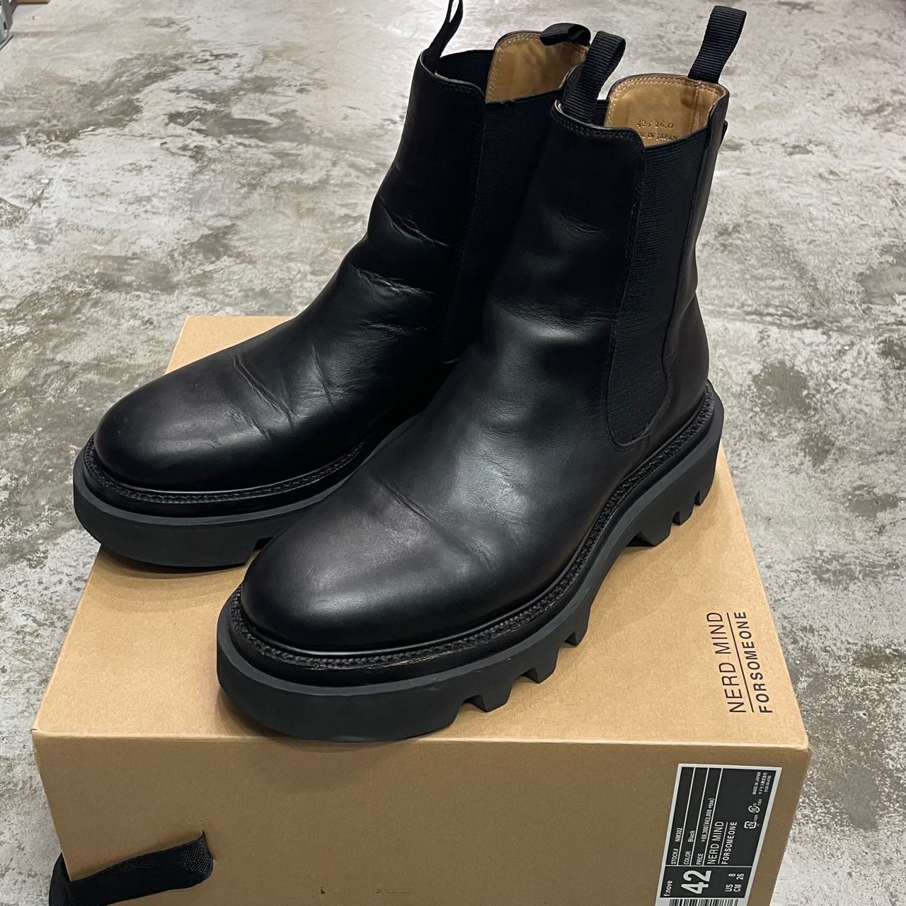 FLAGSHIP ファッション FORSOMEONE × NERD MIND サイドゴアブーツ