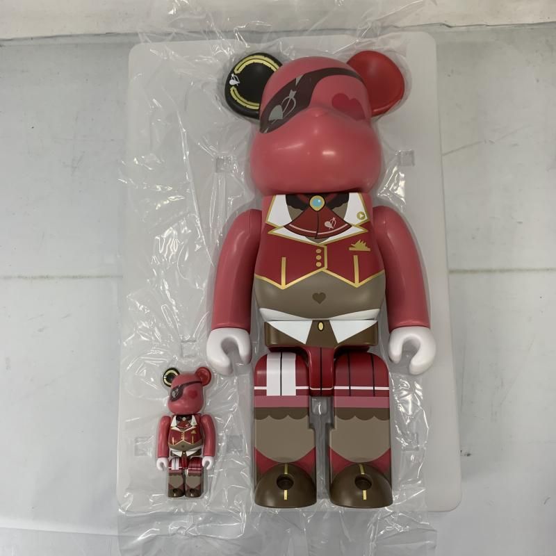 中古】開封)BE＠RBRICK-ベアブリック- 宝鐘マリン 100%＆400