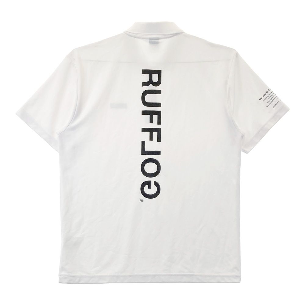 サイズ L RUFFLOG ラフロッグ BREATHABLE 半袖ポロシャツ ホワイト系 240101527653 ゴルフウェア メンズ ストスト