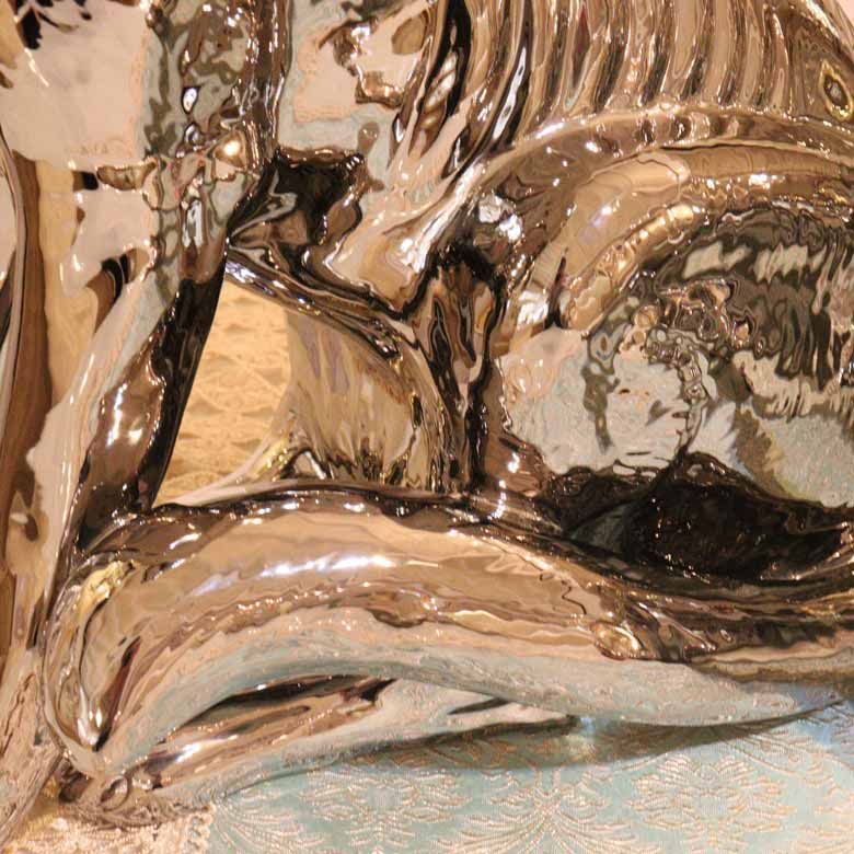 陶器 動物 チーター 置物 イタリア製 AHURA プラチナ オブジェ 陶器 動物 チーター 置物 イタリア製 AHURA プラチナ - メルカリ