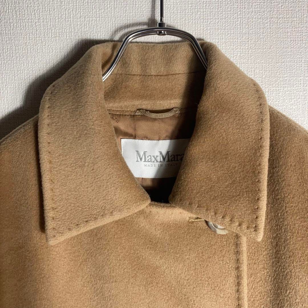 カシミヤ混◎マックスマーラ　白タグ　ダブルコート　ベージュ　キャメル　ゆったり MaxMara マックスマーラ 白タグ カシミヤ混 ダブル コート