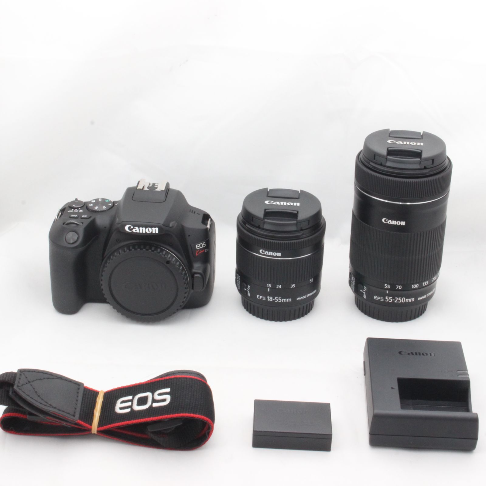 Canon デジタル一眼レフカメラ EOS Kiss X50 ダブルズームキット EF-S18-55ｍｍ EF-S55-250ｍｍ付属 ブラック KI - 2