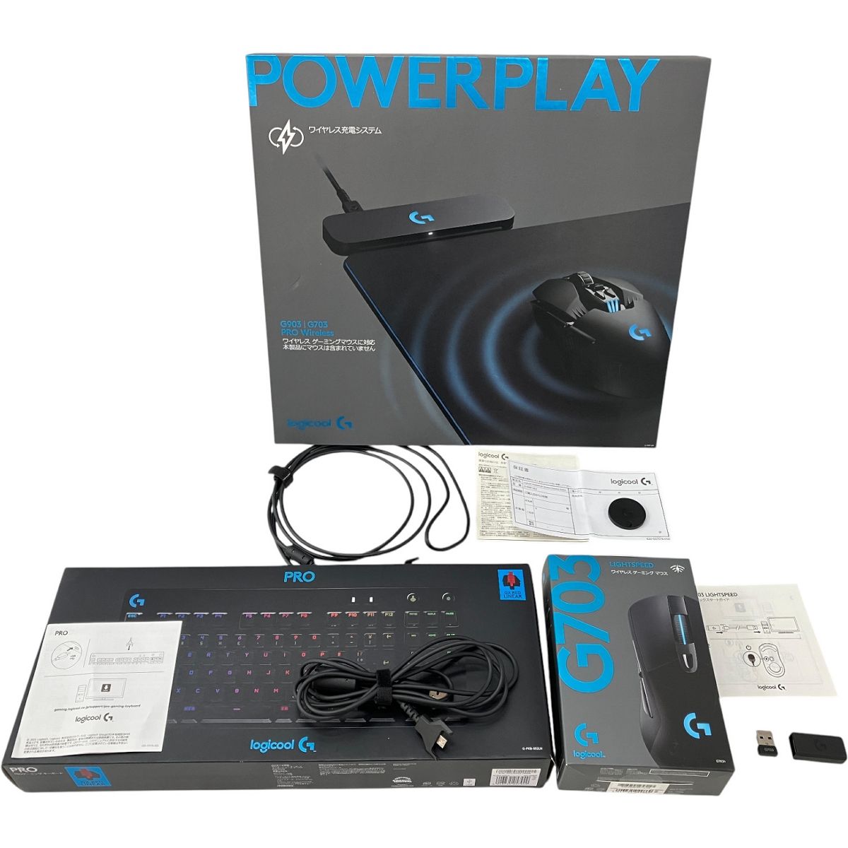 Logicool GPRO ゲーミングキーボード、マウス、マウスパッド セット