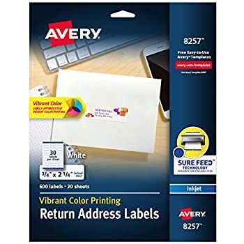 Inkjet Labels for Color Printing 3/4 x 2-1/4 Matte White 600/Pack (並行輸入品) [並行輸入品]