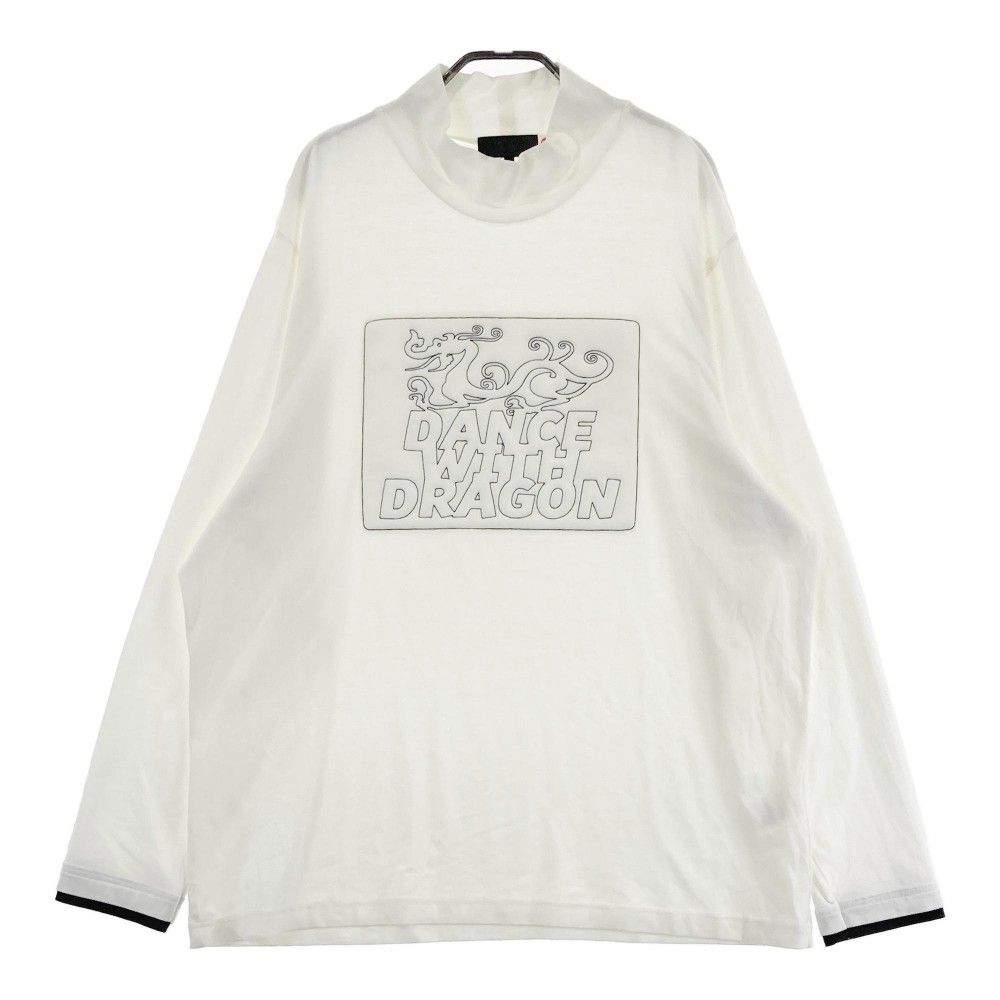サイズ：4 DANCE WITH DRAGON ダンスウィズドラゴン  長袖ハイネックTシャツ 起毛  ホワイト系 [240101450966] ゴルフウェア メンズ ストスト サイズ：4 DANCE WITH DRAGON ダンスウィズドラゴン 長袖