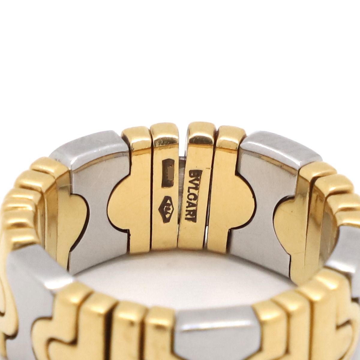 ブルガリ BVLGARI リング 指輪 パレンテシ リング K18YG ステンレス 