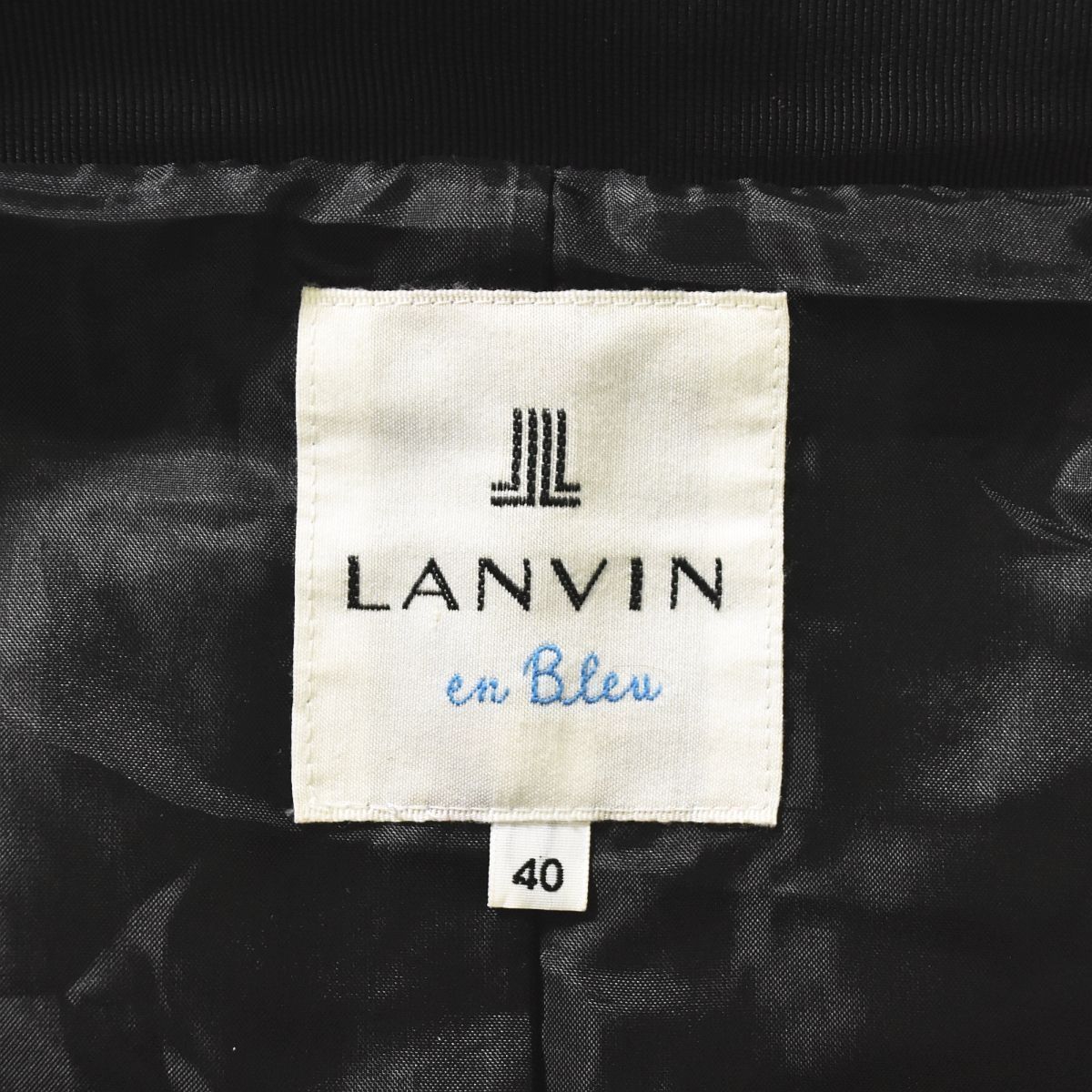 上質】 ランバン オン ブルー LANVIN en Bleu ヘリンボーン柄