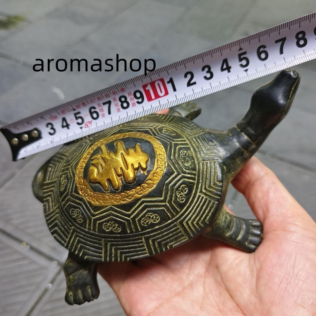 銅製 千年亀 百寿亀 長寿亀 茶台 机 事務室 装飾品 工芸