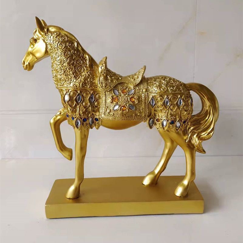 馬の置物 ヨーロピアンスタイル ホース オブジェ シルバーA レジン 工芸品 馬の置物 ヨーロピアンスタイル ホース オブジェ ゴールドA