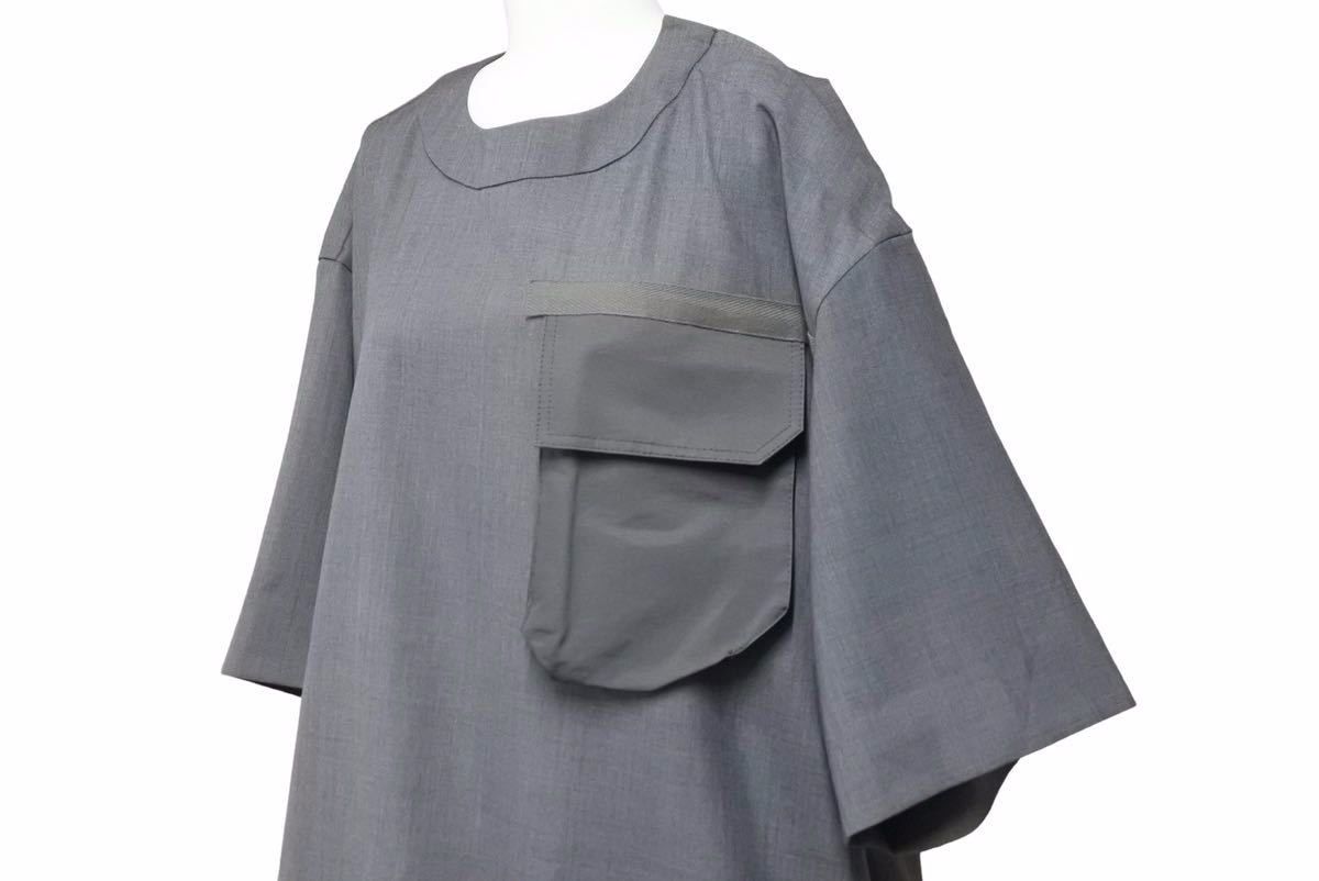 未使用品 sacai サカイ 22SS Suiting Mix Pullover プルオーバーシャツ 
