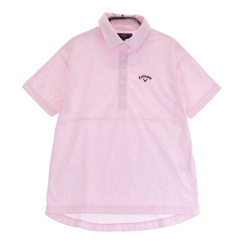 サイズ S CALLAWAY キャロウェイ H24134212 半袖ポロシャツ 総柄 ピンク系 240101285853 ゴルフウェア レディース ストスト