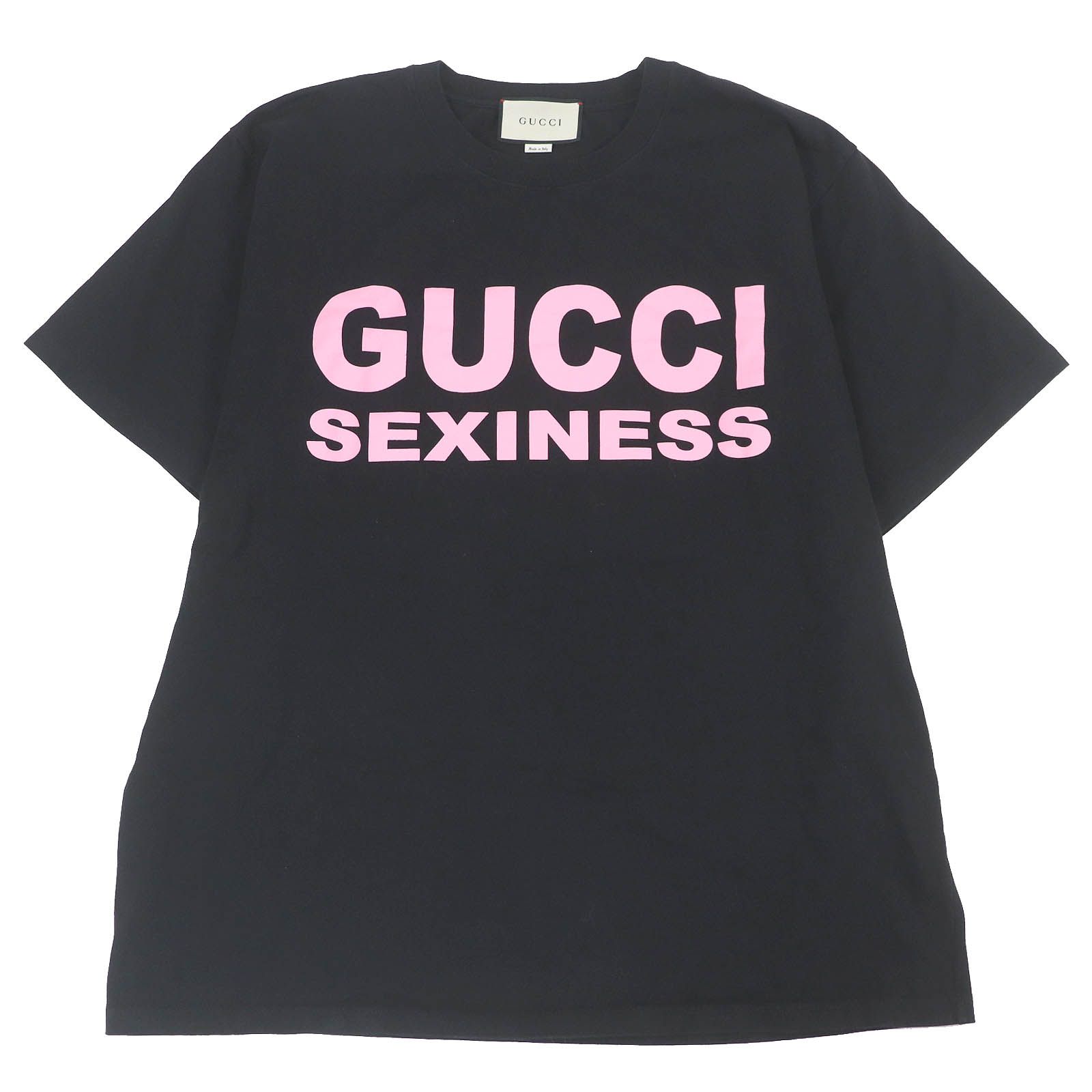 良品□GUCCI グッチ 616036 コットン100% SEXINESS ロゴプリント 