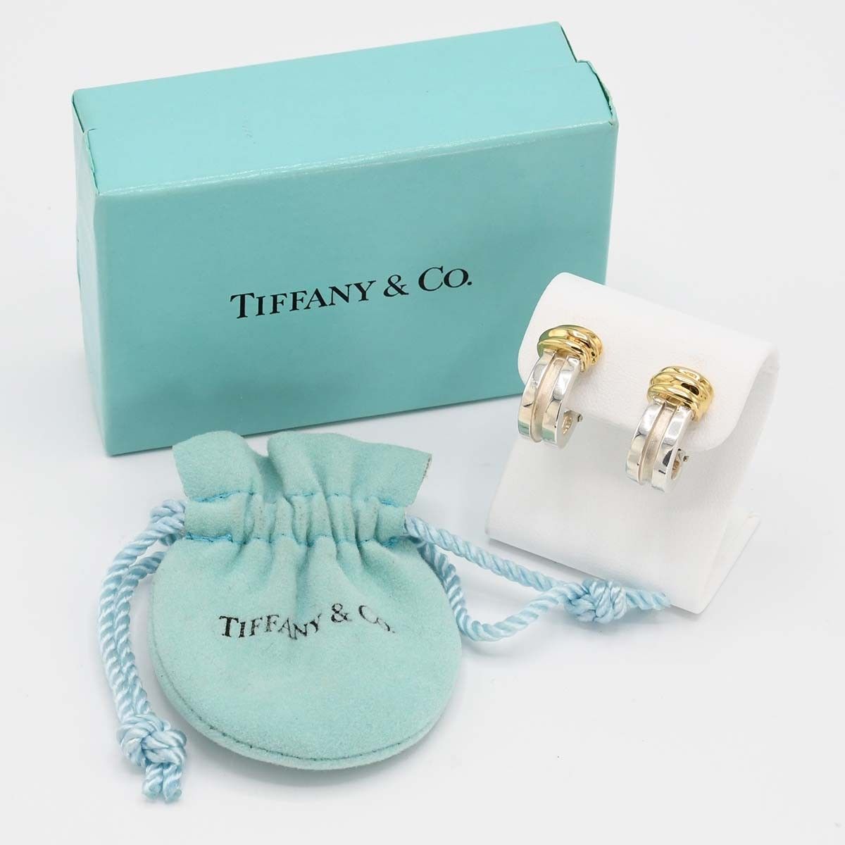 TIFFANY&Co. ティファニー ピアス グルーブドウィズ 925 750