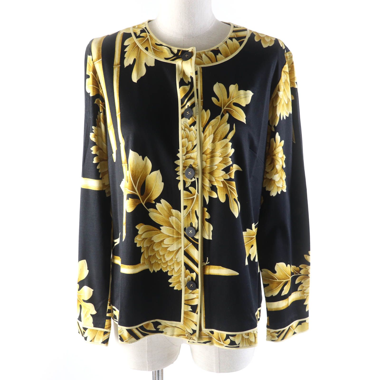 美品☆LEONARD FASHION レオナール ファッション 0348454 シルク100  