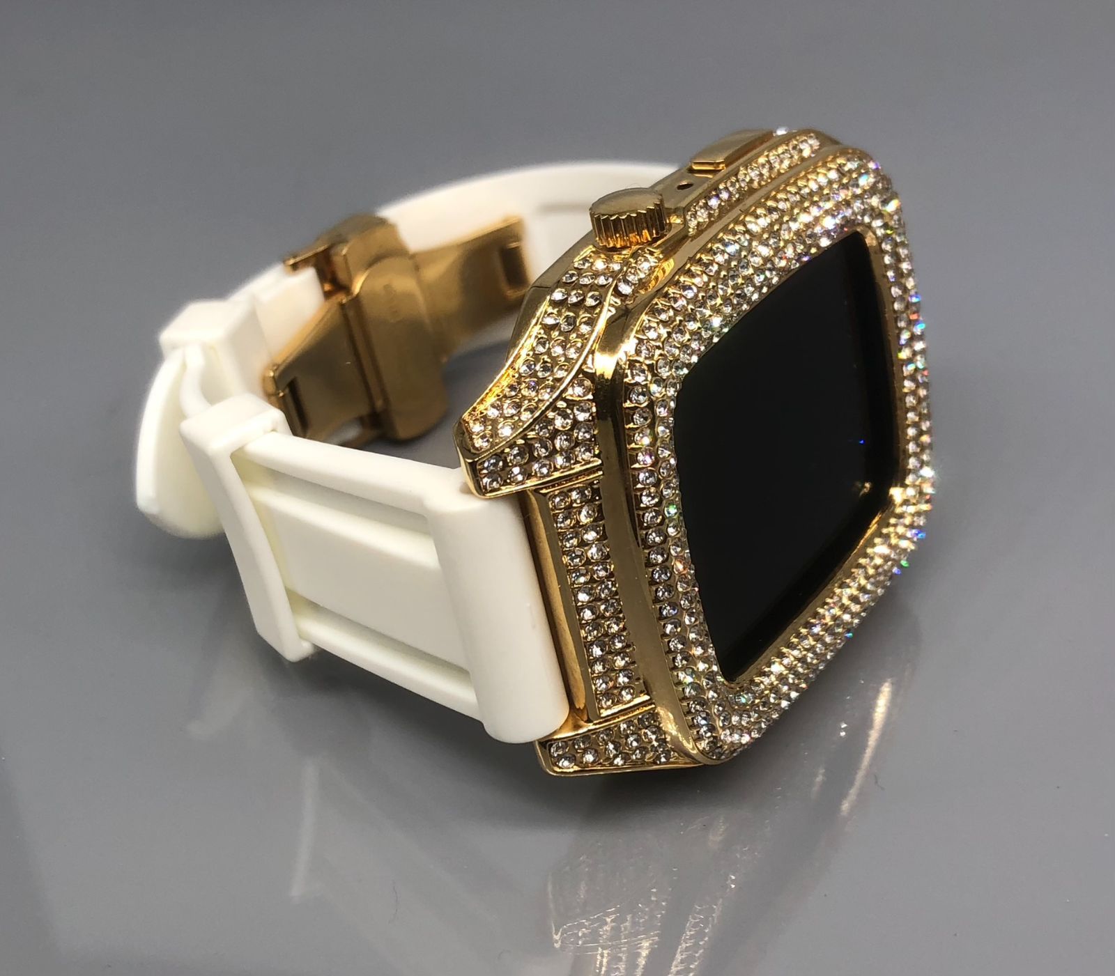 GimelZayin ホワイトゴールド☆アップルウォッチ ステンレス カバー