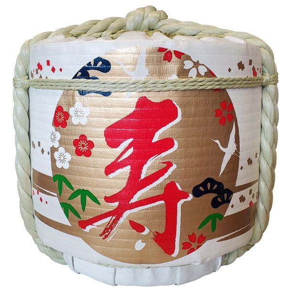 飾り樽 飛び鶴 1斗樽 18Lsize(S size) ディスプレイ樽 Japanese sake decorative barrel.