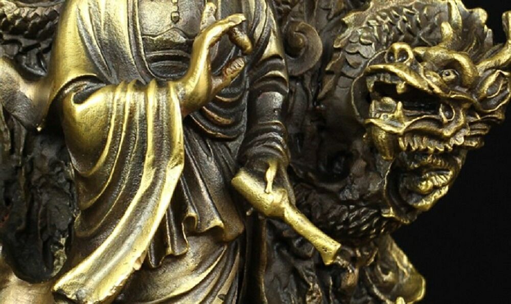 ✶特大サイズ✶ 中国神話 竜生九子 仏像【九龍観音菩薩像】 縁起物 置物 特大サイズ 九龍観音像 観音菩薩像 中国神話 竜生九子 仏像 縁起物